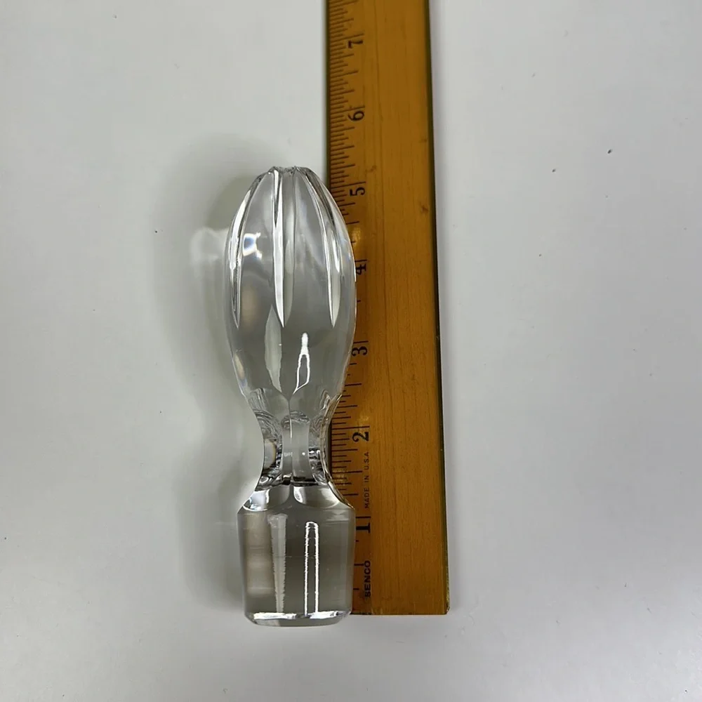 Clear Cut Glass Decanter with Stopper 15 inchesTall